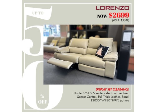 Sofa Clearance 5754ER 3 Seater Leather Recliner